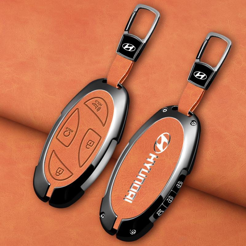 Fashion Car Metal Smart Remote Key Case Cover Shell Protection Auto Accessories For Hyundai IONIQ 6 New Grand Prix GN7 2023 2024