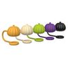 5Pcs Large Bore Silicone Straw Hat Cute Poop Pumpkin Design Dustproof Reusable 0.4 Inch Diameter Straw Hat