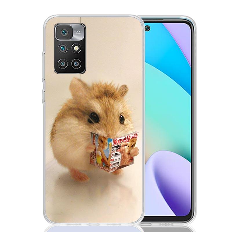 Cute Lovely Pet Hamster Case Phone Cover for Xiaomi Redmi 13 13C 14C 12 12C 10 10C 10A 9 9C 9A 9T 8 8A 7 7A 6 Pro 6A K70 K60 K40