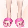 1 Pair Slimming Slippers Overlapping Toe Separator Summer Soft EVA Indoor Home House Massage Slippers Men Women Leg Slimming Half Slippers