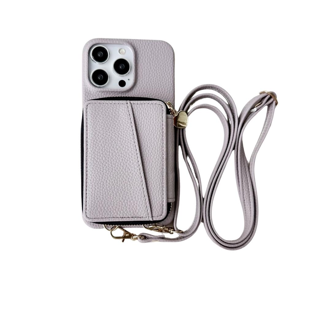 Zipper Crossbody Cards Bag Leather Wallet Case For iPhone 15 Pro Max 13 14 Plus 12 11 7 8 SE 2022 Lanyard Pocket Purse Cover