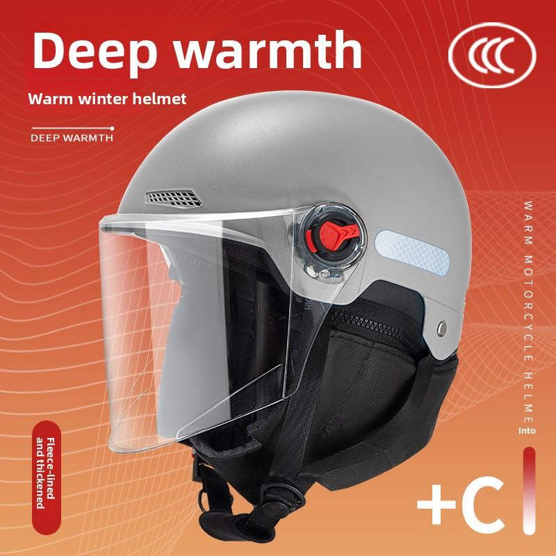 Electric Vehicle Helmet Original Battery Motorcycle Winter Riding Cold Protection Ear Protection Thermal Helmet