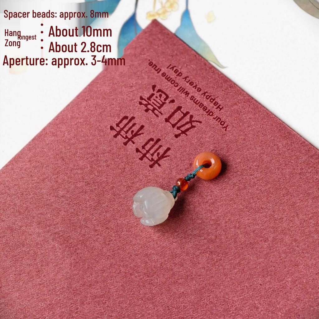 Southern Red Agate & Hetian Jade Beaded Bracelet with Pendant