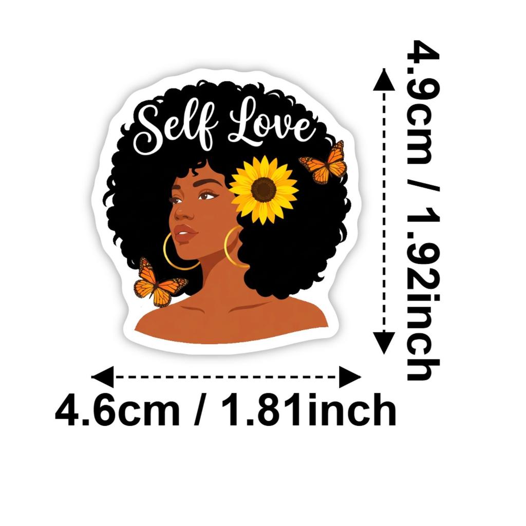50 Black Girl Power Stickers Self-Empowering Multi-Aesthetic Hand Account Material Spot