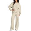 Women's Casual Comfortable Neck Sweatshirt and Pants Set for Fall Winter Outfit
