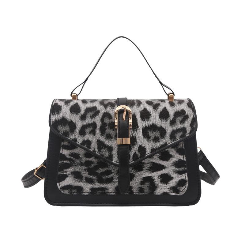 Retro Fashion Leopard Print Simple Summer New Personalized Portable Messenger Small Square Bag Woman