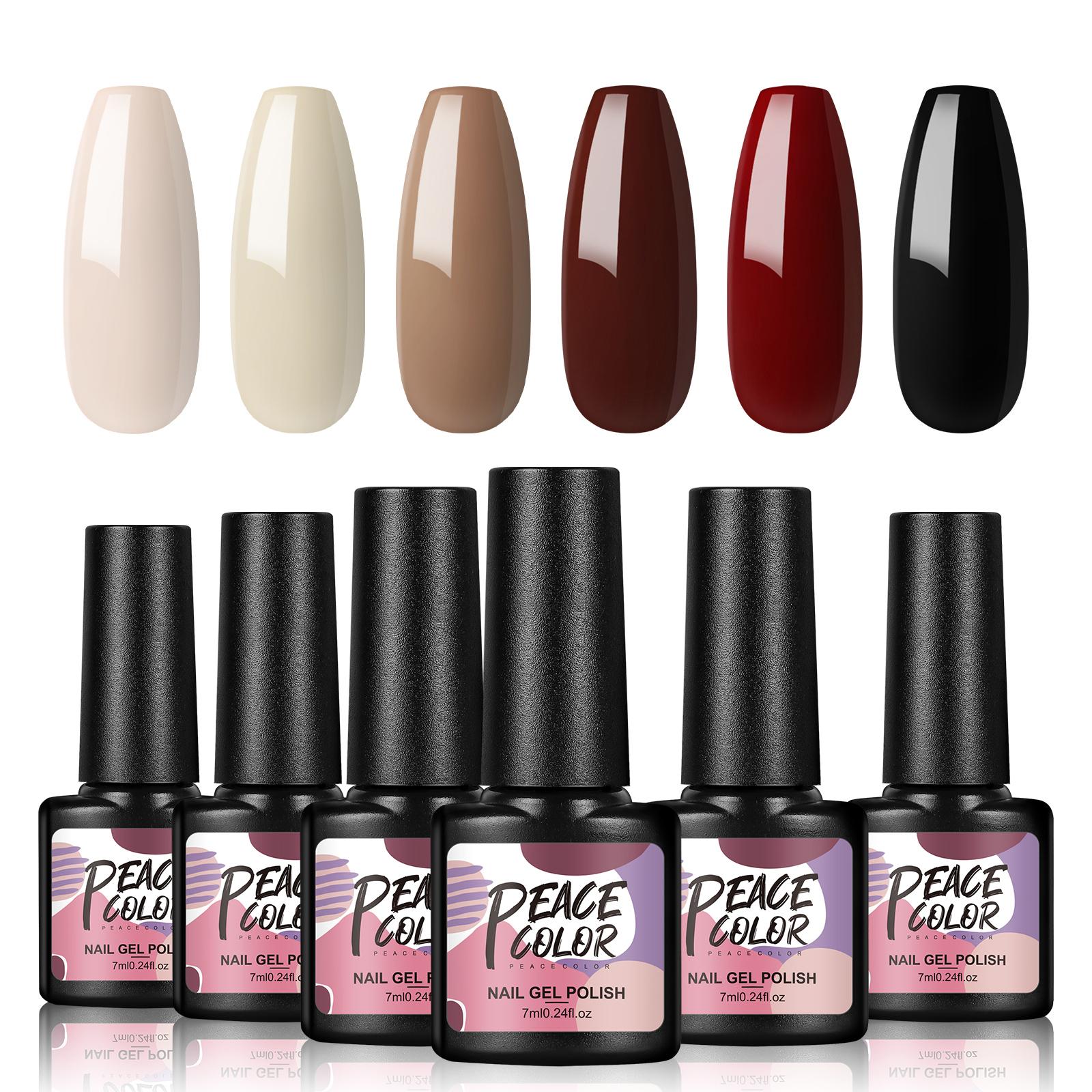 

PEACECOLOR 7 мл гель-лак для ногтей долговечный коричневый цвет лак для дизайна ногтей полуперманентный гель для ногтей DIY дизайн маникюрный набор гель-лаков
