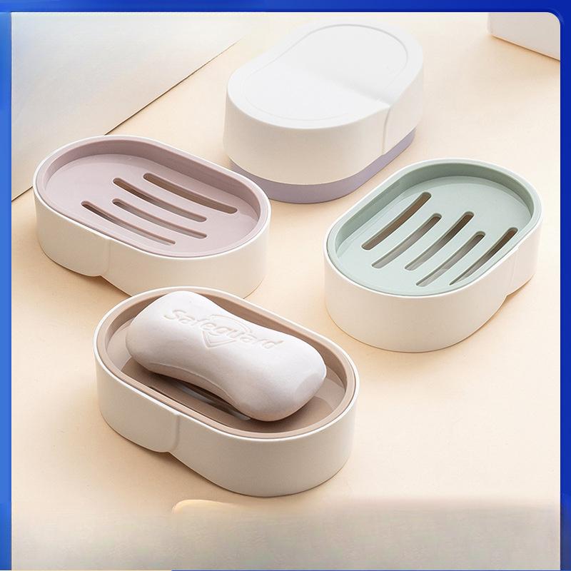 Household Bathroom Soap Storage Rack Plastic Draining Soap Box No Water Accumulation On The CountertopSoap Rack, Soap Tray