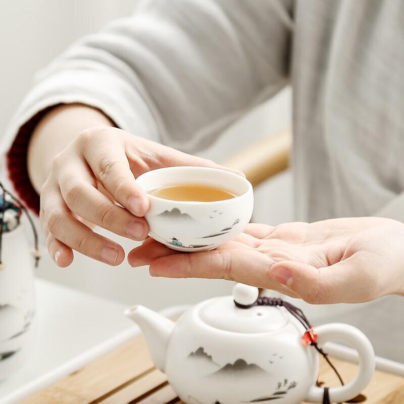 Portable Ceramic Kung Fu Travel Tea Set