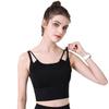 Women's Mesh Sports Bra Yoga Top - One Cup Gathered Running Vest, Fitness Apparel