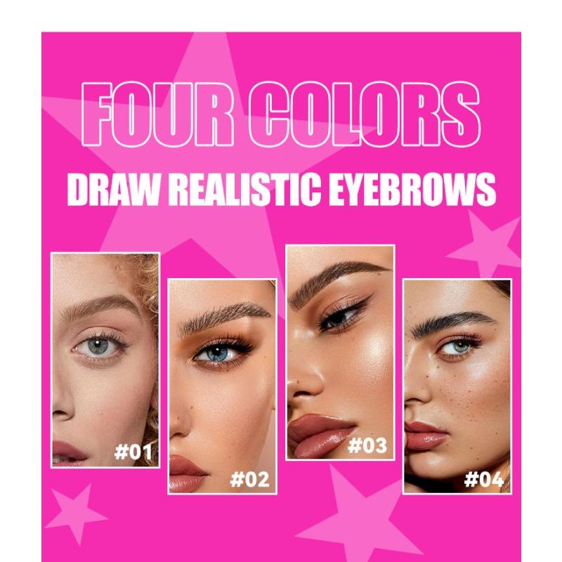 MLSMILE4 Farbe Doppelseitiger Augenbrauenstift Wasserdicht und Schweißfest Natürlich und Langanhaltend Extrem Feiner Wilder Augenbrauenstift