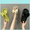 Comfortable And Soft Silk Bow Slippers With Anti-slip Platform