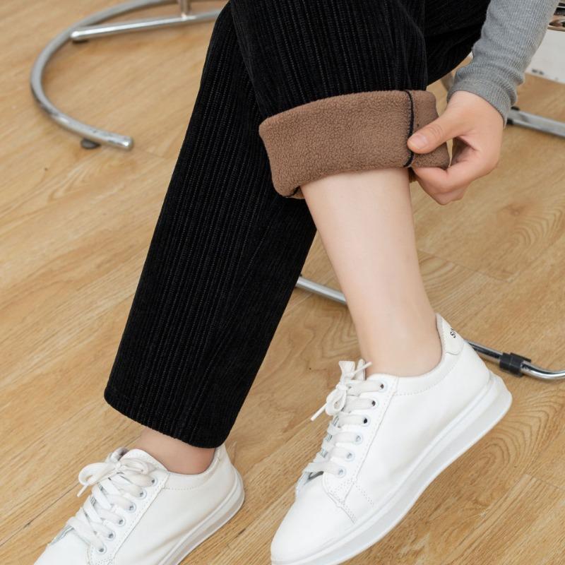 Женские вельветовые брюки с флисовой подкладкой из синели — фото 6