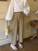 2025 Spring/Autumn French Puff Sleeve Round Neck Women's Casual Loose Top