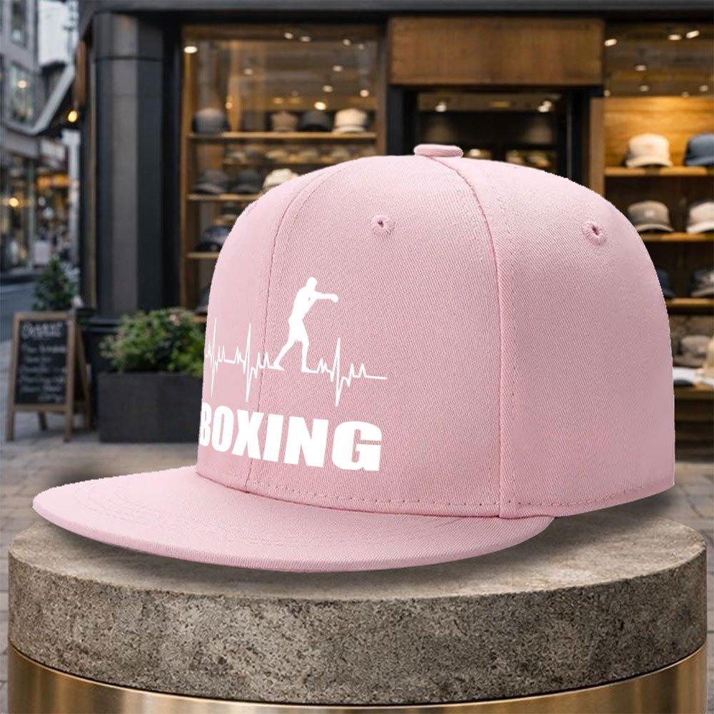 PC BOXING Print Baseballkappe für Verstellbare Snapback Flachschirmmütze mit BOXING-Thema Leicht Geeignet für Golf Reisen
