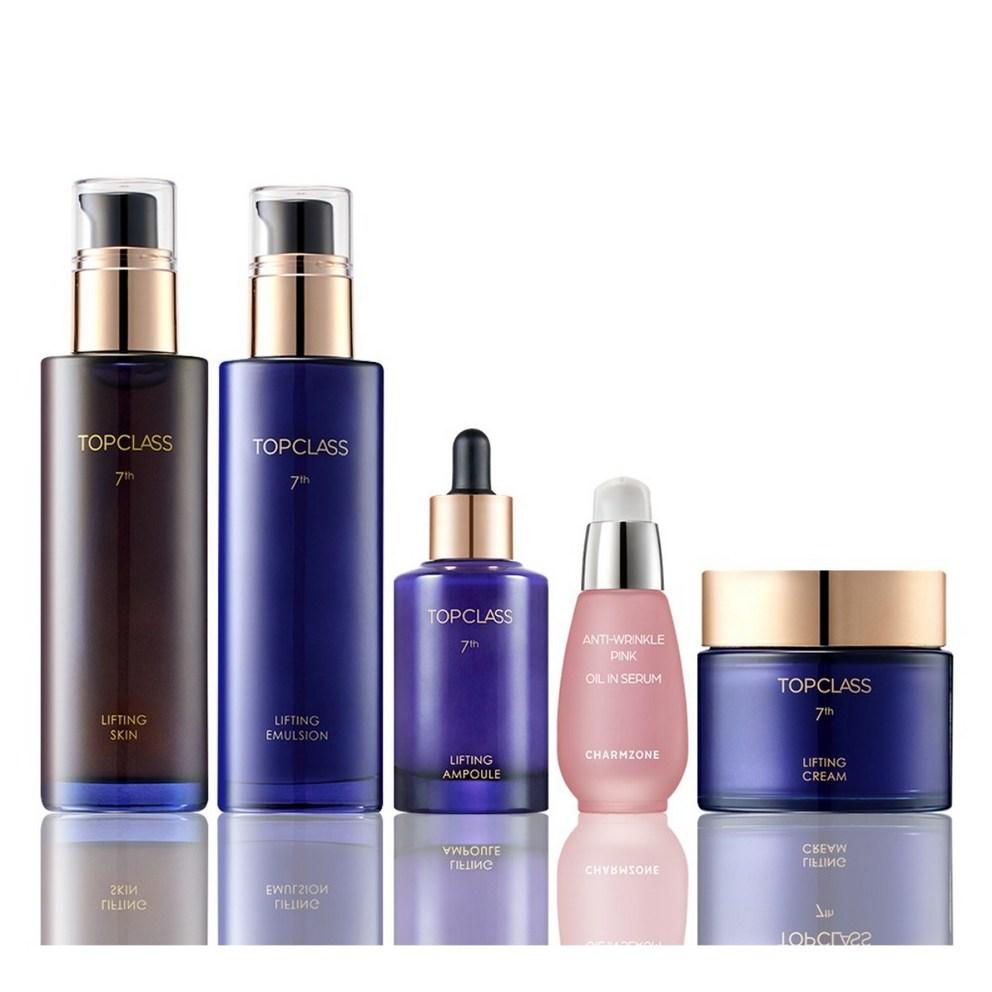 

Charmzone Top Class 7th Generation Basic 5-Piece Set + Shopping Bag (Skin + Emulsion + Ampoule + Cream + Anti-Wrinkle Serum)
