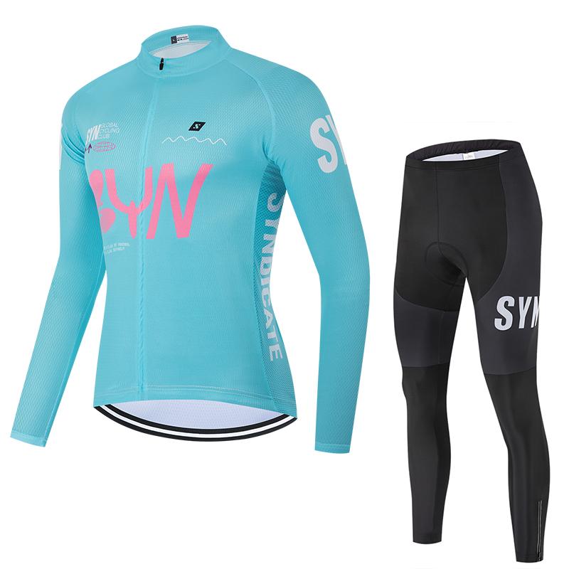 2025 Autumn Long Sleeved Jersey Cycling Suit Set Mountain Bike Breathable Cycling Suit Men's Road Bike Sportswear