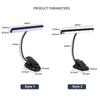 LED Eye Protection Desk Lamp Touch Dimming Reading Night Light Clip-on Flexible Bedside Lamp