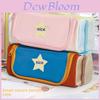 Multilayer Star Shape Pencil Case With Fabric Material For Student Office Use