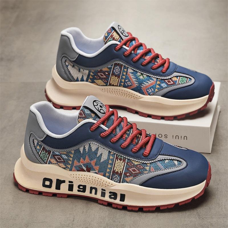 

Men s shoes 2025 autumn new low-top versatile printed cloth dad shoes trendy casual comfortable sports Forrest Gump shoes 44