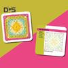 The Granny Square Card Deck 50 Mix Crochet Patterns Card Deck Crochet Blocks Clothes Accessories for Adults Beginner