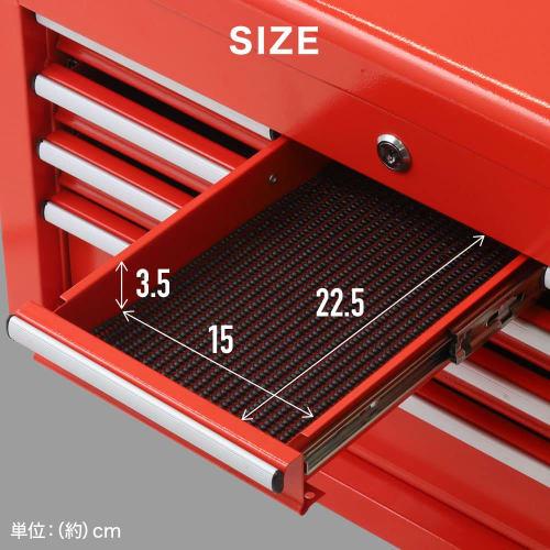 life_mart Tool Box [Large Capacity 4 Tiers, 6 Drawers + Top Section] Top Chest Tool Chest Tool Box Cabinet Storage Case Tool Box Tool Storage Bearing