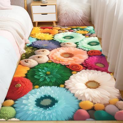 Carpet Cute Bedroom Dirt-resistant Bay Window Living Room Sofa Room Foot Mat Thick Home Bedside Floor Mat Borderless Can Be Cut Arbitrarily