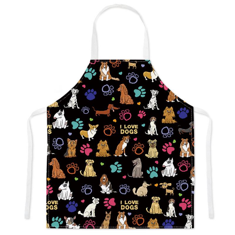 

Лляний мультяшний фартух з тваринами: Масло- та Плямостійкий для Кухні та Домашньої роботи Adult Size