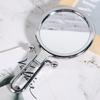 5X Magnifying Folding Adjustable Cosmetic Mirror Double Sided Makeup Mirror (Silver)