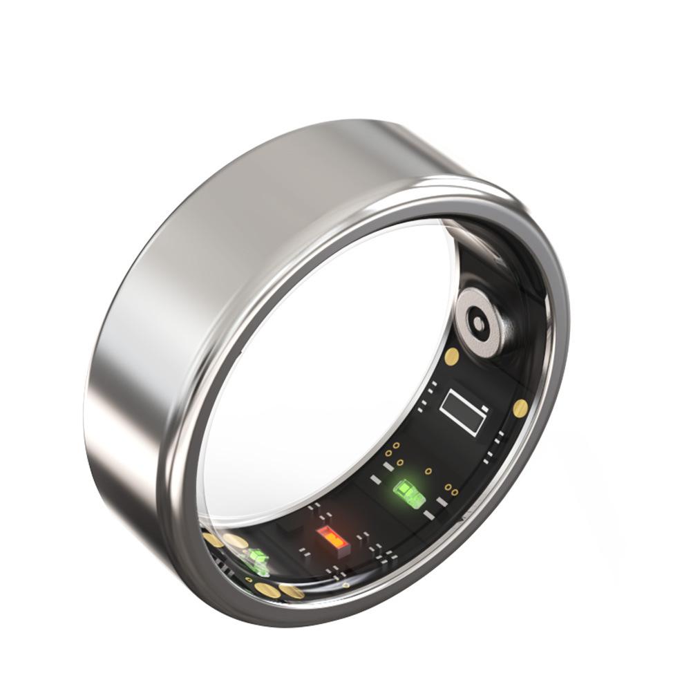 

Кольцо для сна K1 Smart Ring с функцией измерения пульса, уровня кислорода в крови и температуры тела, физиологический цикл женщины, Bluetooth, магнитная зарядка 13 серебряный