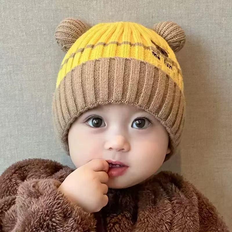 2025 Autumn/Winter Unisex Korean Knit Wool Hat for Kids and Babies - Warm, Trendy Pullover Design