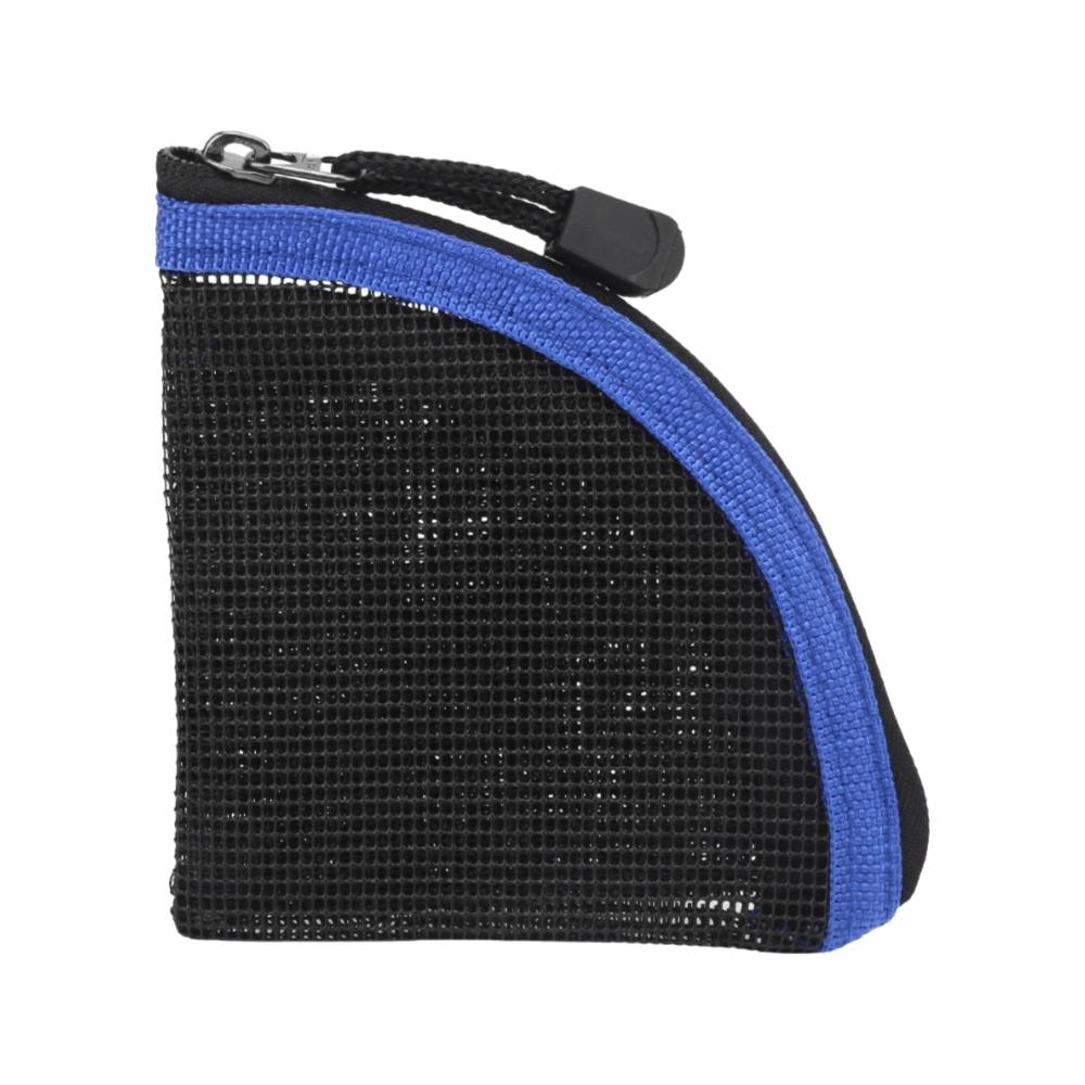 

7 Slots Fishing Line Storage Wallet Nylon Material Zippered Closure Fishing Line Packet Wallet Lightweight Design Mesh Structure