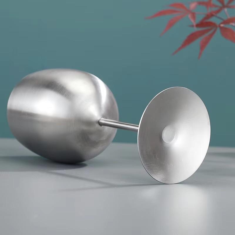 Stainless Steel Wine Glases Matte Polished Vodka Cup Juice Liquor Champagne Goblet 350ml Tumbler Party Wedding Mini Drinkware