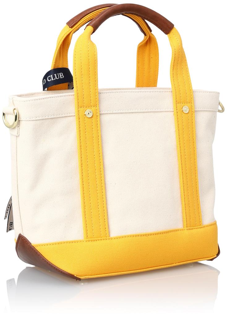 Hills Polo Tote Bag Canvas Tote Bag SS BH1006N [Beverly Club] Ivory/Yellow/Yellow