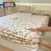 Type A Floral Printed Fitted Sheet Cotton Mattress Protector (No Pillowcase)