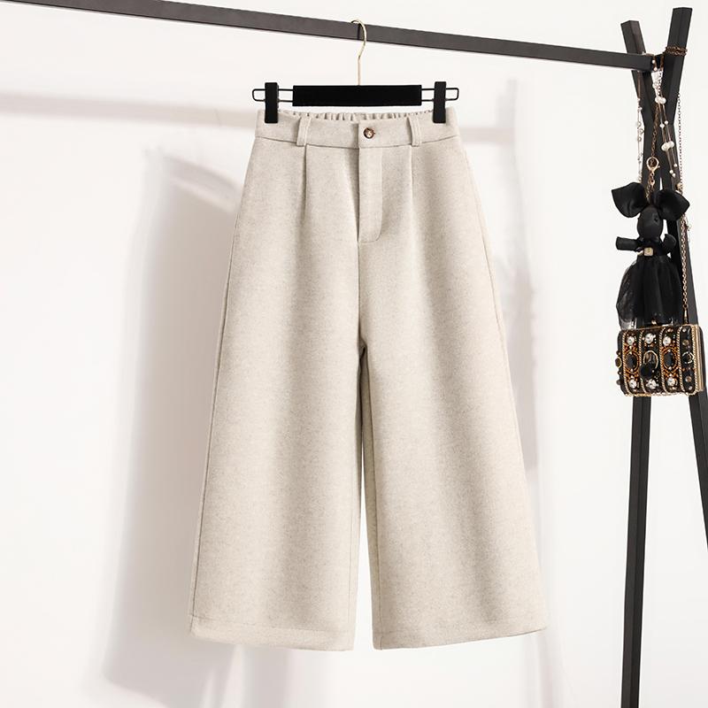 DIMANAF 2025 Autumn Winter Women Plus Size Pants Thick Warm Fashion Lady Long Pants Oversized Loose Bottoms