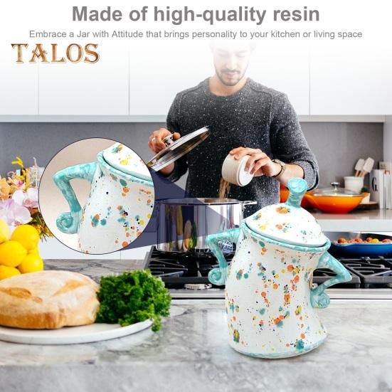 

Контейнер для банок для хранения продуктов с герметичной крышкой. Уникальный дизайн. Устойчивые к падению многофункциональные кухонные канистры. Декоративная банка для еды. темно-синий