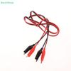 2Pcs 1M Double Ended Crocodile Clip Test Leads 2 Wires 4 Clips Connector Cable