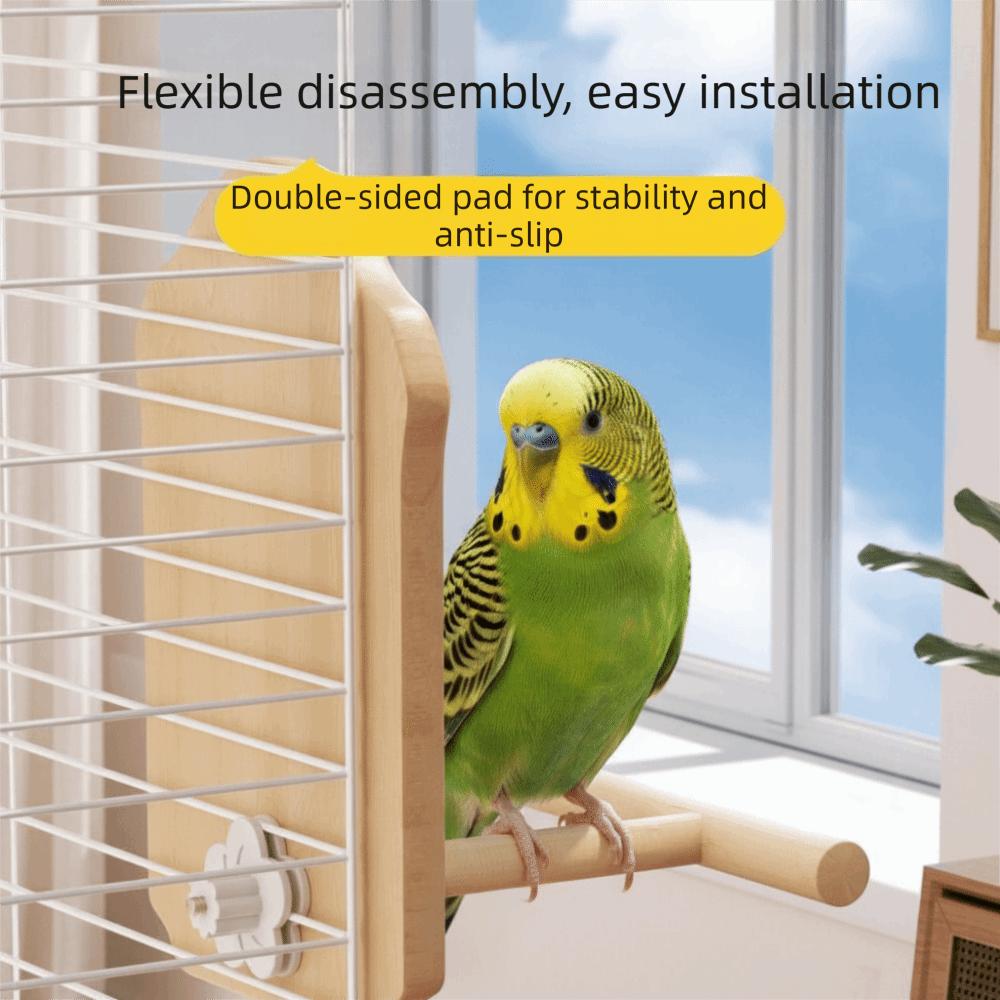 Wear-Resisting Parrot Mirror Toy Detachable Interactive Bird Toy Bird Mirror Perch  Playing