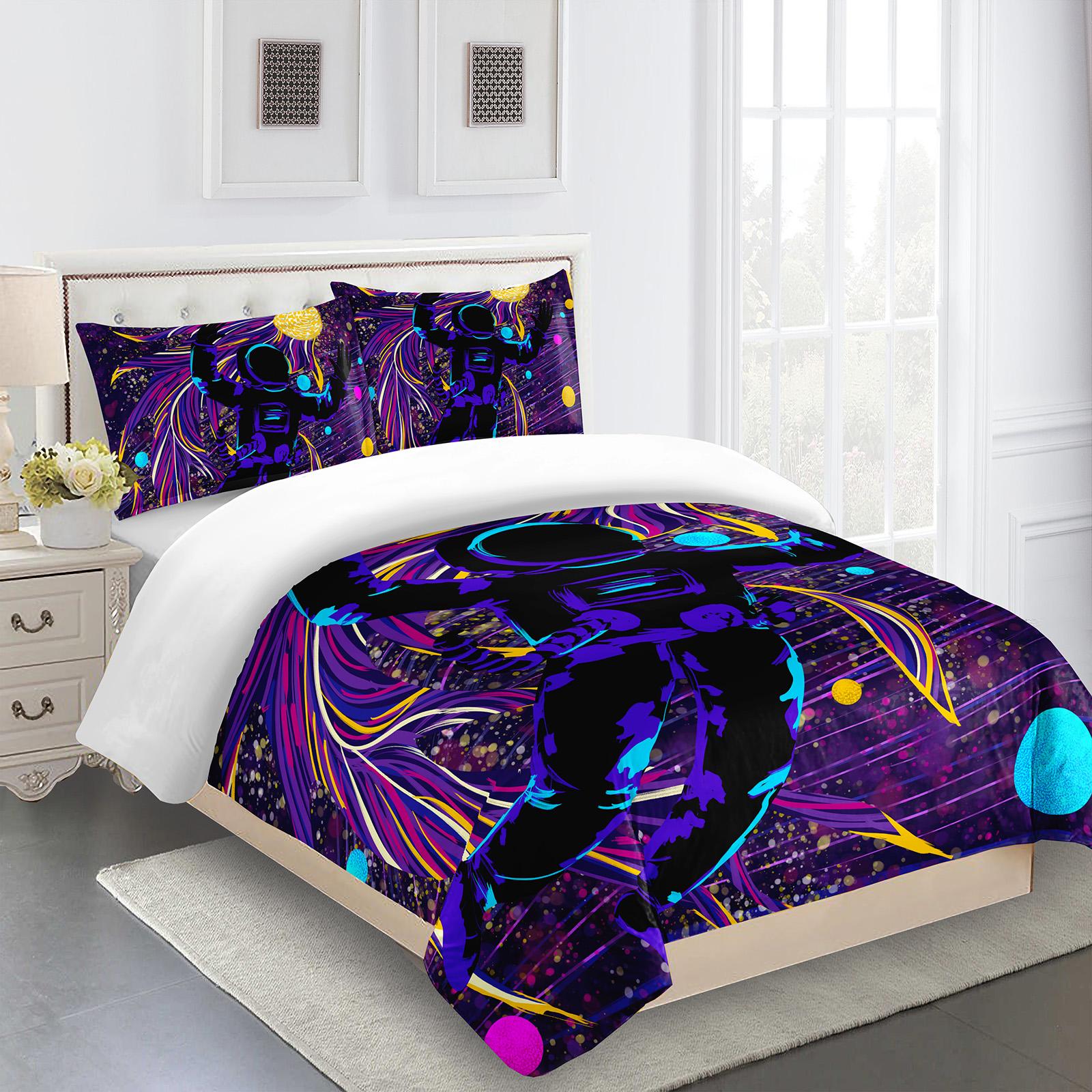 

Bedding Set Astronaut Printed Pattern Duvet Cover Kids Adult Bed Set Room Decor Individual 2-3 pieces duvet cover Set 135*200cm&set