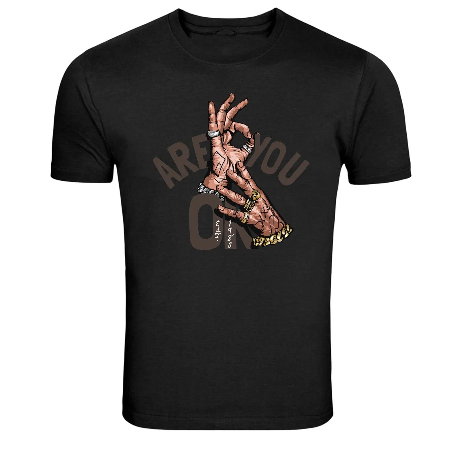 

Are You OK Hand Sign Street Style Graphic T-Shirt 4XL