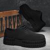 Men's Shoes New 2025 Spring Sports and Leisure Retro British Style Trend Versatile Platform Men's Tooling Shoes