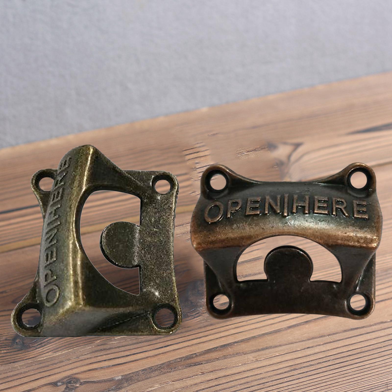 

2 Bottle Openers in Vintage Style for Wall Mounting