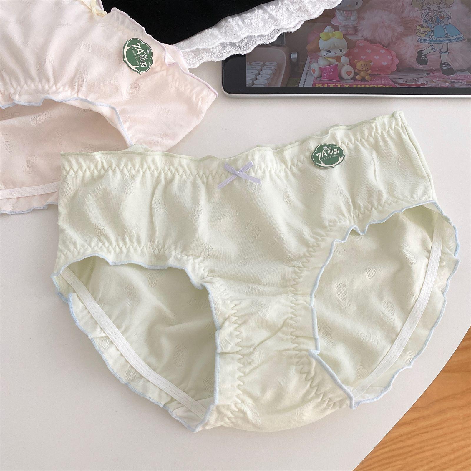 

Женские весенне-осенние новые хлопковые антибактериальные трусы-слипы с завышенной талией M зелёный