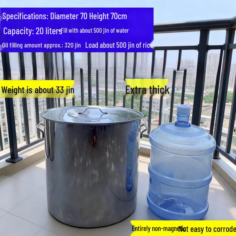 Heavy-Duty Round Food Storage Bucket with Lid