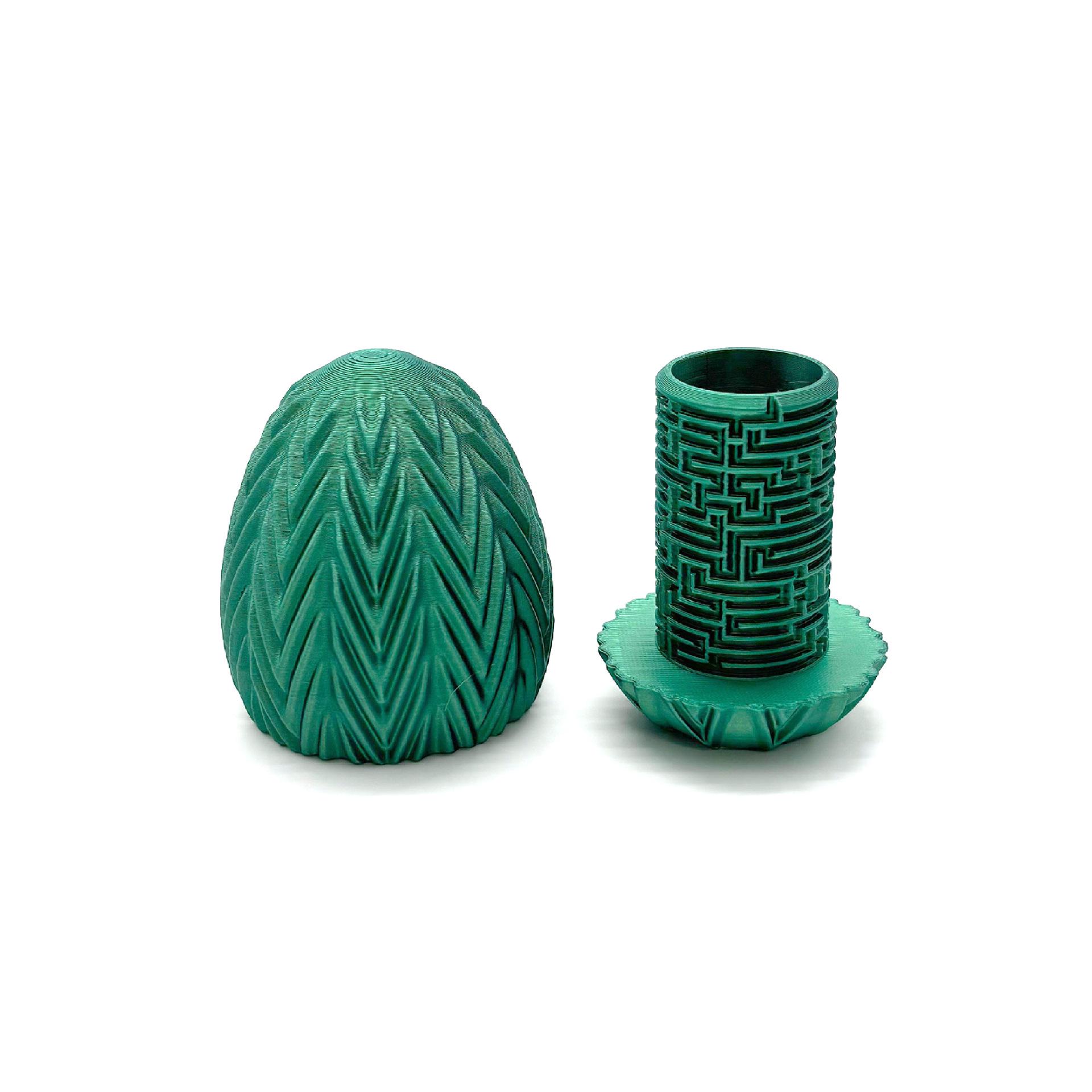 3D Printed Dragon Egg Puzzle: Stereoscopic Maze Storage Box