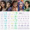 3D Stereoscopic Rhinestone Four-Leaf Clover Face Sticker Ornament