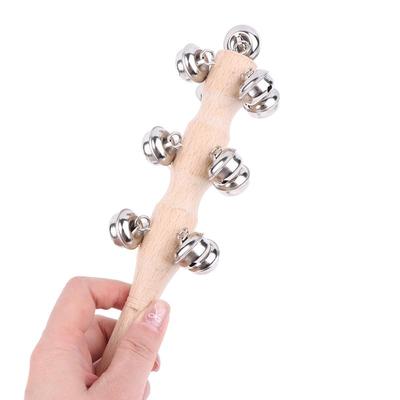 1 Stück Holz Handglocke Jingle Bells Musikalische Glocke Stock Diskussions Musikalisch Spielzeug Für Erwachsenen Ktv Party Kinder Spiel Geschenk