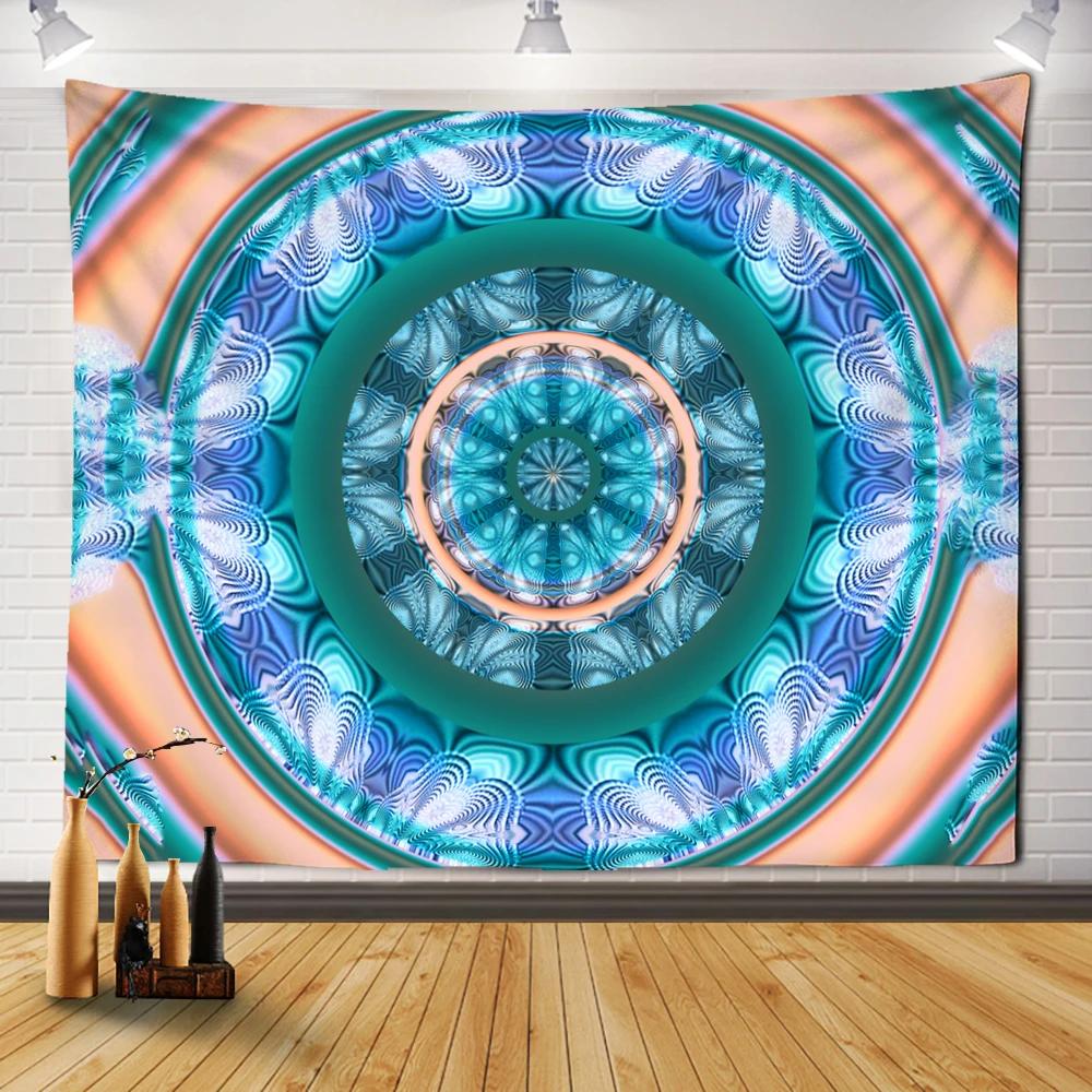 Гостиная в стиле бохо Психоделическое колдовство Общежитие Простыни Домашний декор — фото 9