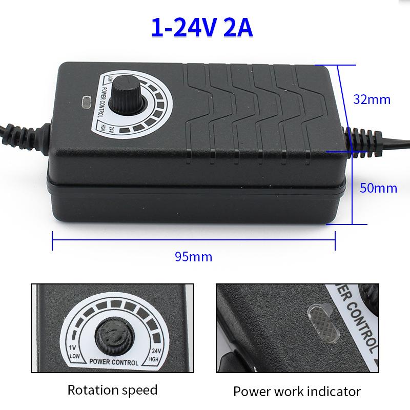 AC DC Adjustable Adapter 1V-24V 3V-36V 3V-24V 24V-36V 5V-12V 3V-12V Various Voltage DC Source 12V For 2835 5050 5730 LED Strip